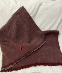 Amor a la Vida Ecuador Alpaca Blend Throw Blanket Red & Gray Cute Accent Decor