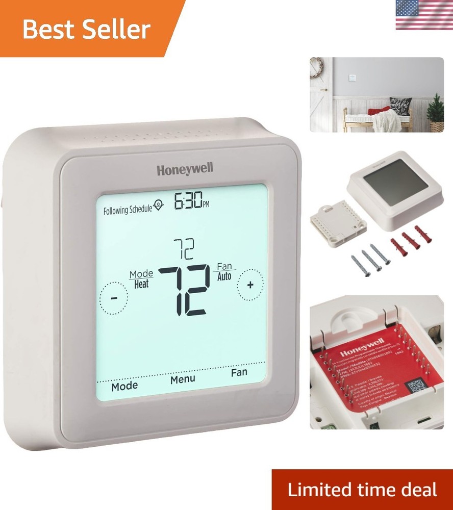 Intuitive Touchscreen Thermostat for 7-Day Scheduling & Smart Heating/Cooling