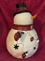 Christmas Cracker Barrel 14” I Love Snow Days Lighted Snowman TESTED!