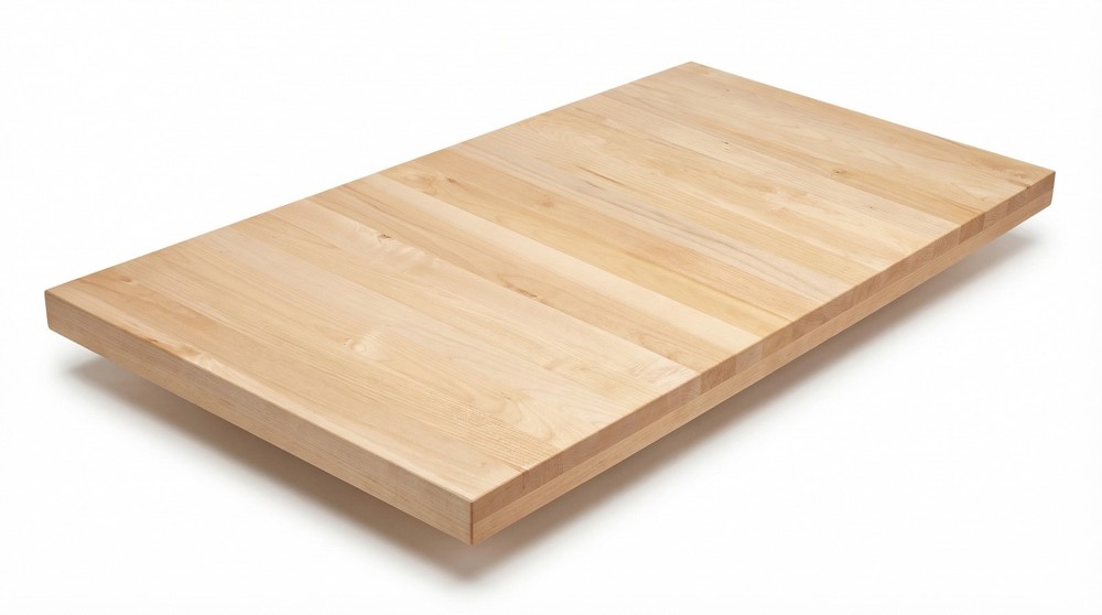 24 in. x 48 in. x 1.5 in. Solid Maple Butcher Block Countertop