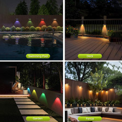 LED Solar Power Fence Lights Deck Door Wall Stair Step Outdoor Garden Decor Lamp