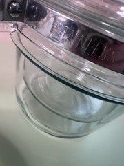 Great Vintage PYREX Double Boiler Clear Glass With Both Lids & Stainless Steel