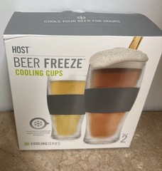 Host Beer Freeze Cooling Cups, 16oz Frozen Mugs, Freezable,Perfect Gift Idea New