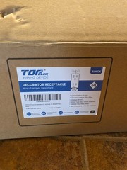 Lot of (50) New, Black TopELER receptacle,none- TamperResistant,20 Amp 125 volt