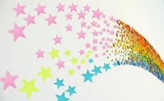 204PCS 1.2″ Glow in The Dark Luminous Stars Fluorescent Noctilucent Multicolor