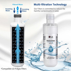2 Pack LG LT1000P Refresh Refrigerator Ice Water Filter ADQ747935 GF-D706BSL USA