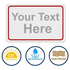 Personalized Custom Aluminum Signs, 12×8″, for Outdoor, Indoor, Office, Airbnb