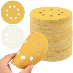 100-PACK 5 inch Sanding Discs 8-Hole Hook Loop Orbital Sander Paper 40-1000 Grit