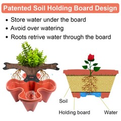 Vertical Planter 3-7 Tier Stackable Planters w/ Wheels & Tools Garden Tower Pot
