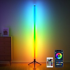 56inch Corner Floor Lamp Color Changing LED Modern Mood With App &Remote Control