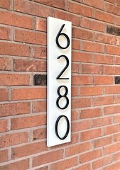 Modern Metal House Numbers, Home Address Mailbox Floating Sign for Ourdoor Decor