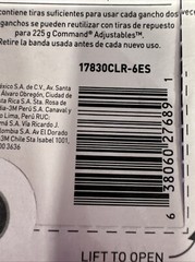 3M Command Adjustables 2 Packs 6 Clear Hooks & 12 Strips Each Pack Holds 0.5 lb