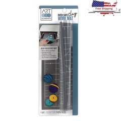 Polymer Clay Non-Stick Baking Mat Oven Safe Work Surface W/ Measuring Grid New