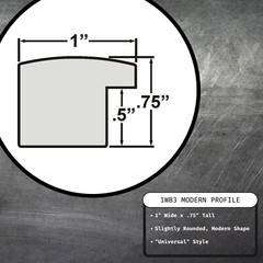Craig Frames 1″ Wide Modern Black Poster Frames, Uncommon Sizes, 18×18 – 25×35
