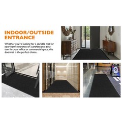 Commercial Entrance Door Mat Heavy Duty Floor Mats Industrial Non Slip Rug Black