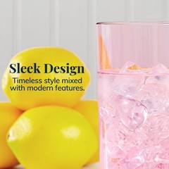 Reusable Drinking Glasses 16oz BPA-Free Plastic Tumblers (Set of 6)