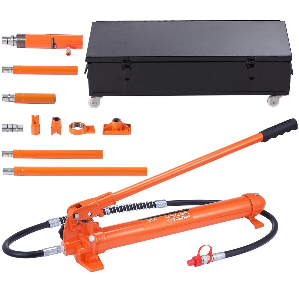 20 Ton Portable Hydraulic Jack Kit with 4.6ft Hose & Case