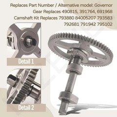 84005207 793880 Camshaft Kit W/691968 Governor & Oil Slinger for B&S, Replaces 3
