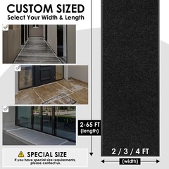 Commercial Entrance Mat Indoor Outdoor Heavy Duty Industrial Floor Mats Black