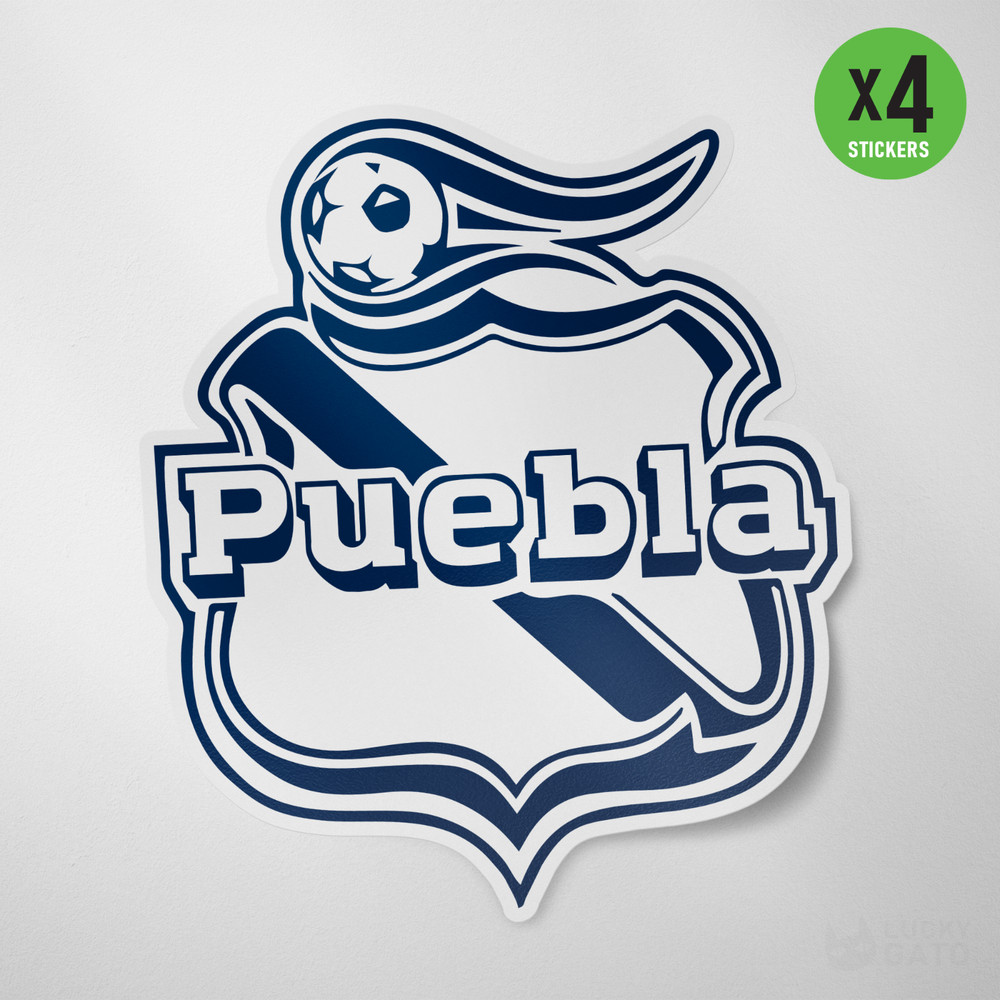 (4 Pack) Puebla FC Mexico Vinyl Sticker Decal Calcomania Soccer Franja Liga MX
