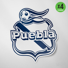 (4 Pack) Puebla FC Mexico Vinyl Sticker Decal Calcomania Soccer Franja Liga MX