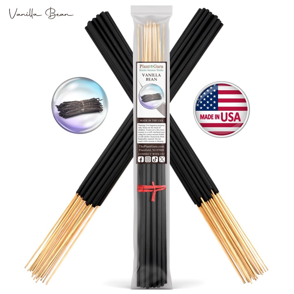 VANILLA BEAN Incense Sticks 19″ Jumbo Extra Large Bulk Handmade Hand Dipped