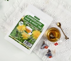 Dandelion Tea 100-Leaf & Root Herbal Tea Bags for Liver & Kidney Health Detox