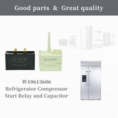 Refrigerator Compressor Start Relay & Capacitor For Whirlpool Maytag W10613606