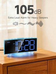 Loud Alarm Clock for Heavy Sleepers Adults,Kids,Teens,Digital Desk Clock with…