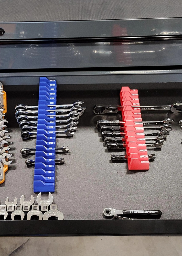 Wrench Organizer Metric Or SAE | Toolbox Insert for Combination Wrenches
