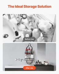 VEVOR Shower Caddy 3-Tier Hanging Bathroom Shower Storage Organization Shelves
