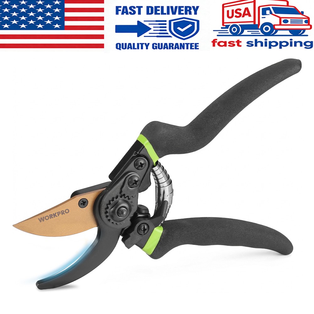 WORKPRO 8.5″ Bypass Pruning Shears Garden Shears with SK5 Blade Garden Clipper