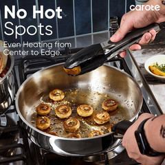 18Pcs Stainless Steel Cookware Set with Detachable Handle, Nonstick Pots and Pan