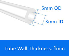 Pure Silicone Tubing, 3Mm ID X 5Mm OD High Temp Food Grade Tube Pure Silicone…