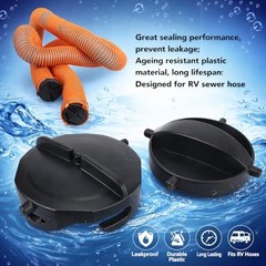 RV Sewer Hose Cap, Leakproof Double Ear Anti-Aging Plastic Waste Tank Seal for