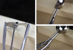 304Stainless Steel Ice Cream Scoop Spoon Spring Handle Masher Bread Cookie Scoop