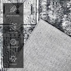 Vintage 6′ x 9′ Washable Area Rug – Stylish Indoor Rug for Living, Dining or …