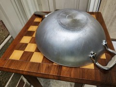 Vtg All-Clad Masterchef MC2 Stainless Aluminum 10″ Wok Skillet 2 Handle Fry Pan