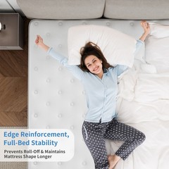 12 Inch Queen Size Mattress In a Box Gel Memory Foam Pocket Spring Medium Firm
