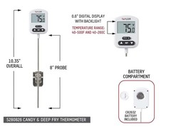 Taylor Candy Thermometer & Deep Fry Therm / Digital #5280826 / free shipping