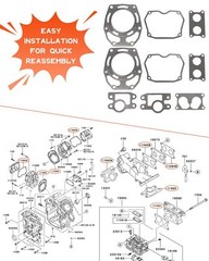 Gasket Kit For Kawasaki FD711D FD750D 745cc 27 HP Engines #11004-2142 11060-2470