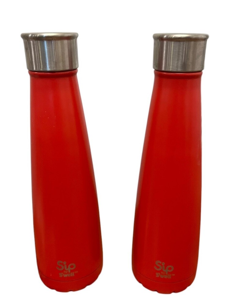 Sip By Swell 15oz Insulated Water Bottle Lot Of 2 In Red Hand Wash Only