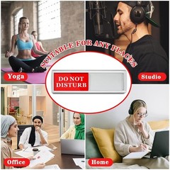 Do Not Disturb Door Hanger Sign – Meeting in Progress Green, Red