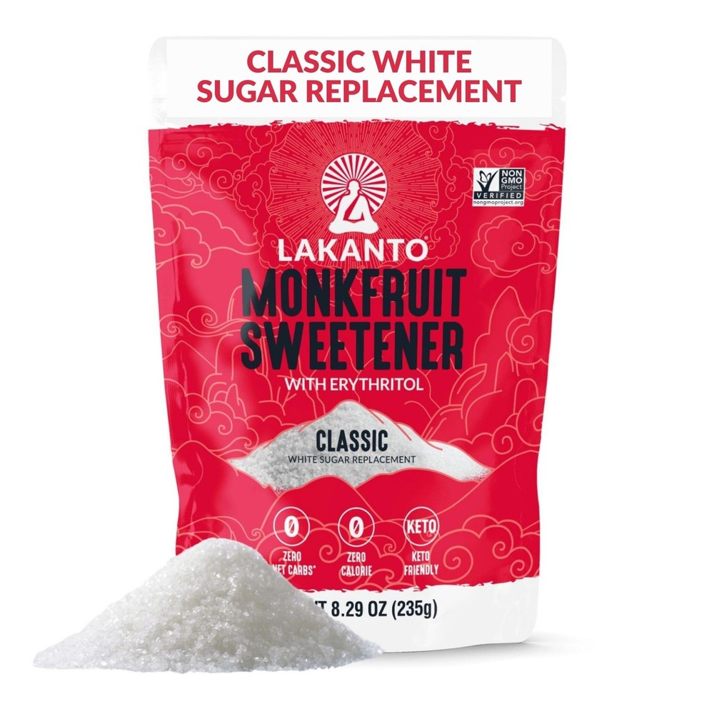 Lakanto Classic Monk Fruit Sweetener with Erythritol – 8.29 Ounce (Pack of 1)