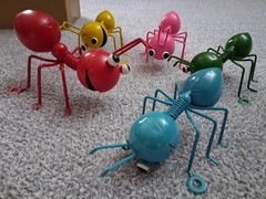 5-Pack Metal Ant Garden Decor, Metal Cute Ants Yard Decorations [Multicolor]