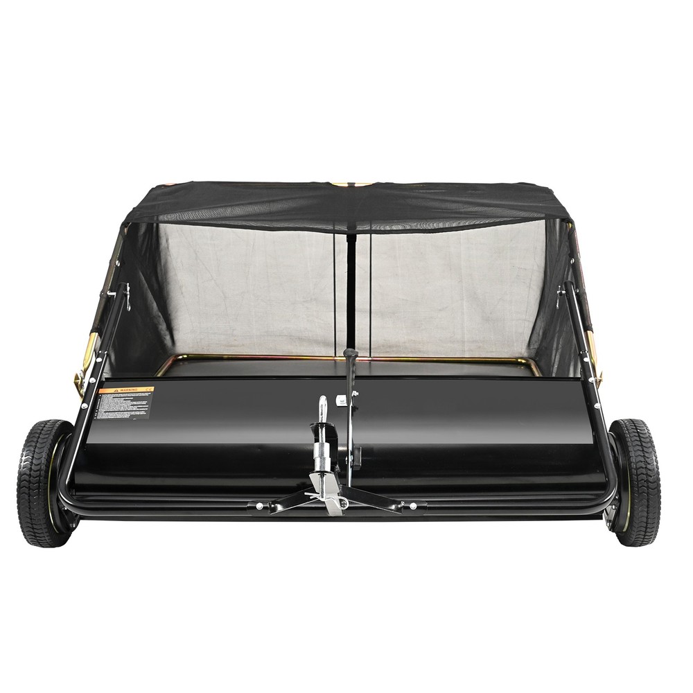 50″ Tow Behind Lawn Sweeper 26 Cu. Ft. Leaf & Grass Collector Adjustable Height