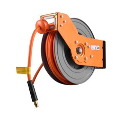 Uimoso Retractable Air Hose Reel,50FT x 3/8In, Air Compressor Hose, Max 300 PSI