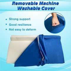 Blue Wedge Pillow Foam Bed 30° Incline For Side Sleeper Medical Elevated Bolster