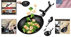 13-Inch Carbon Steel Wok Pan – Non-Stick Cookware with Ergonomic Handle