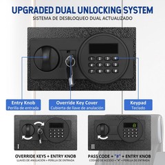 1.5 Cu Ft Digital Safe Box for Home Office Jewelry Cash Alarm 2 Bags Multi-Color